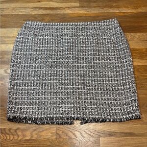 CALVIN KLEIN metallic thread twill skirt